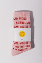 Load image into Gallery viewer, Blush I AM ENOUGH Crew Sock
