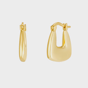 Gold Chunky Square Hoops
