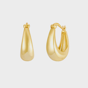 Gold Bold Tapered Hoops