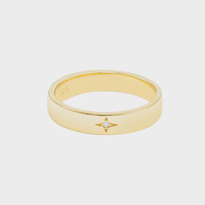 Gold Signet Band Ring